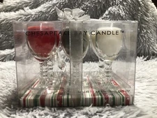 Chesapeake Bay Set of 6 Mini Wine Glass Candles - New