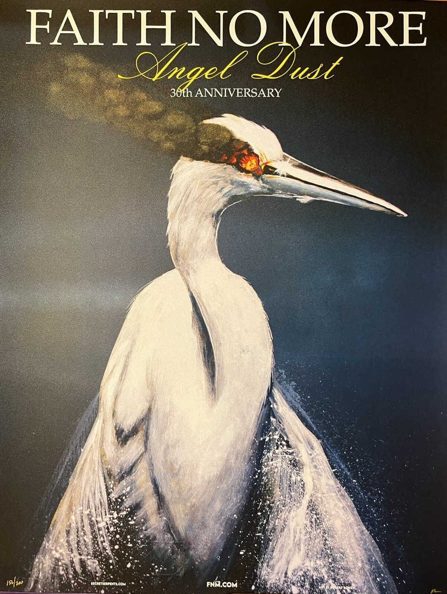 FAITH NO MORE VERY RARE ANGEL DUST 30TH ANNIVERSARY POSTER #156