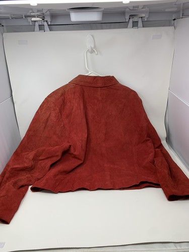 Coldwater Creek Jacket Womens Petite XL Red Long Rolled Sleeve Coat Ladies - Picture 2 of 3