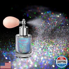 Boko Body Glitter Spray, Holographic Silver Glitter Spray for Body Face Hair