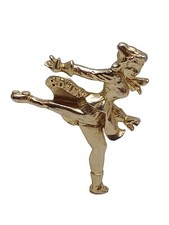 Vintage Gold Tone Figure Skater Bonny Brooch/Pin