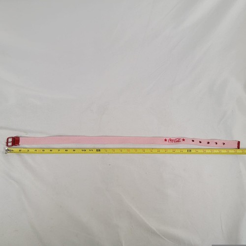 Set of 2 Vintage Early 90's Kids Youth Coca-Cola Belt Pink Gray 30" Long - Picture 10 of 11