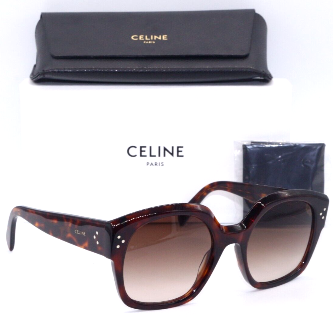 CELINE PARIS CL 40168I 54F HAVANA/BROWN GRADIENT LENS AUTHENTIC