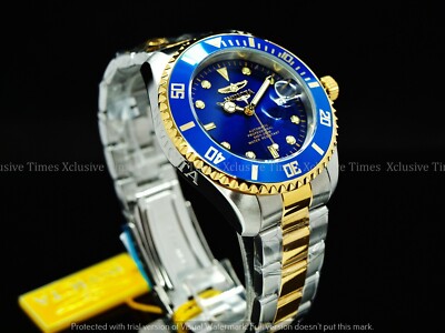 Invicta Pro Diver Blue/Gold Men's Watch for sale online | eBay
