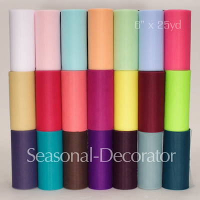6'' x 75' (25 yd) Wedding Tulle Fabric Spool Tutu