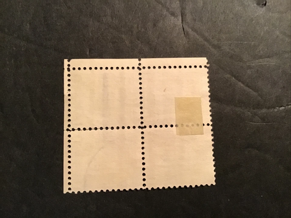 GEORGE WASHINGTON 1 CENT STAMPS USED RIGHT FACING 4 BLOCK 1932- Canceled DATE - Image 4 of 4