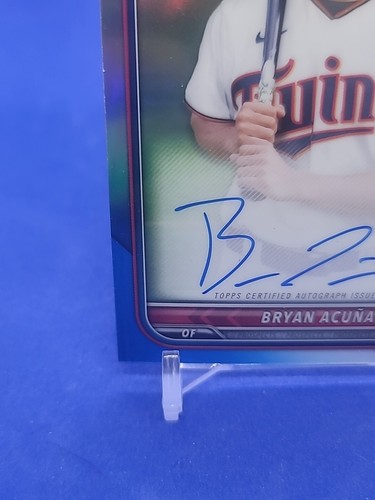 2022 Bowman Cromato Bryan Acuna 1a Auto Blu/150 - Foto 5 di 6