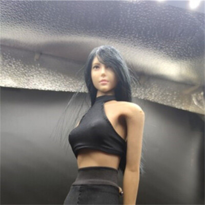 1:6 Scale Black Vest Tops Clothes for 12'' Female Action Figure Body Decor