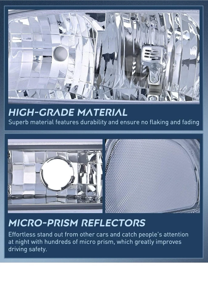 Juego de faros Nilight-111303 para GMC Sierra 1500-2500 1999-2006 Foto 4 de 4