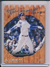 2019 PANINI LEATHER & LUMBER KRIS BRYANT KNOTHOLE GANG DIE CUT INSERT CUBS