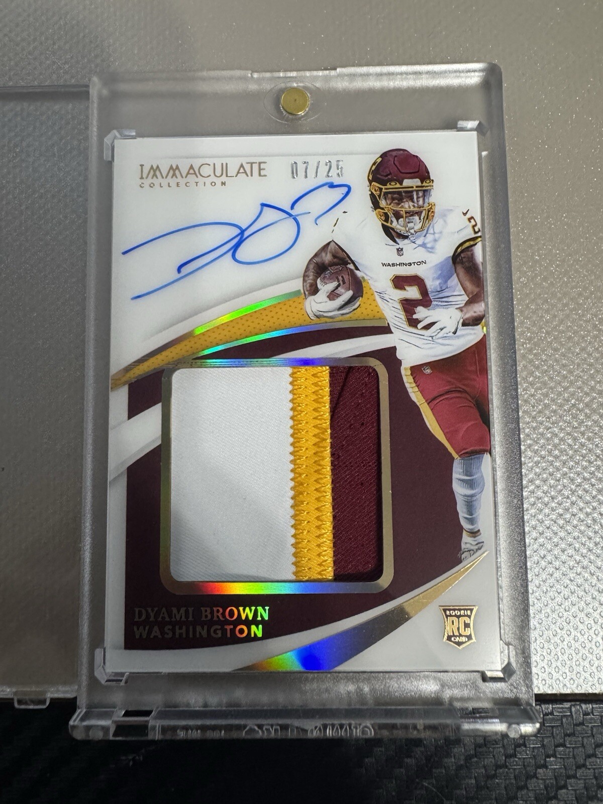 2021 Panini Immaculate Collection - Premium Patch Rookie Dyami Brown /25 3 Color