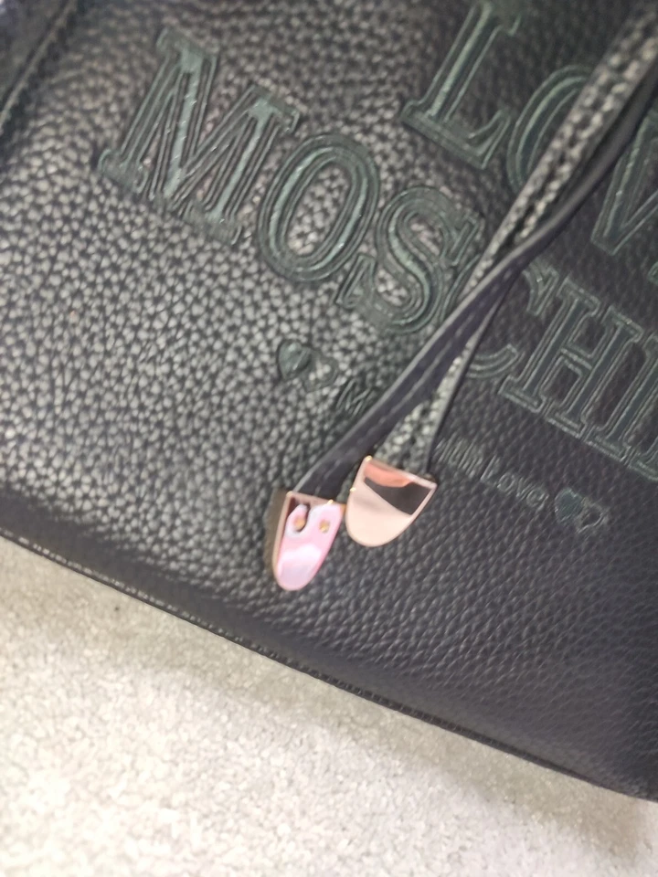 Black Moschino Draw String Rucksack, Gorgeous Gold BNWT - Image 3 of 4