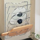 Storage Rack Wall Mount Pot Cover Organizer Kitchen Accessories Usa