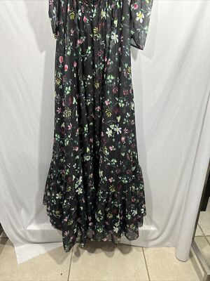 品を纏う【Mac Duggal】フローラルシフォン ワンショルダー ブルーフローラルシフォンワンショルダードレス - Mac Duggal