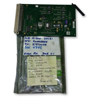 USED KONGSBERG SIMRAN SBC400 H 37970092 B AI 400 PCB Card Ser.No. 4345 ANALOG IN