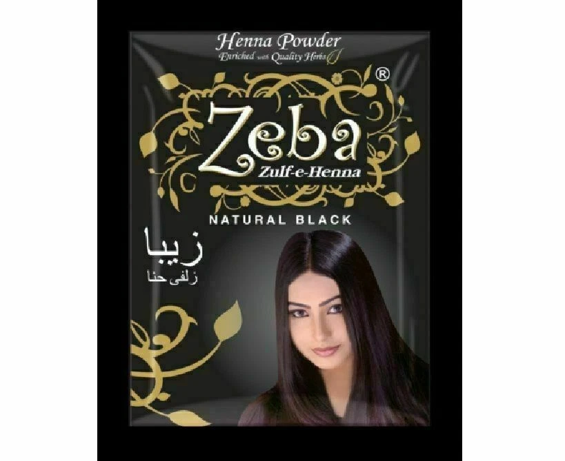 Tinte de color de cabello Zeba Indian Herbal Henna Hina Amla Aritha Shikai paquete de 10 Foto 2 de 3