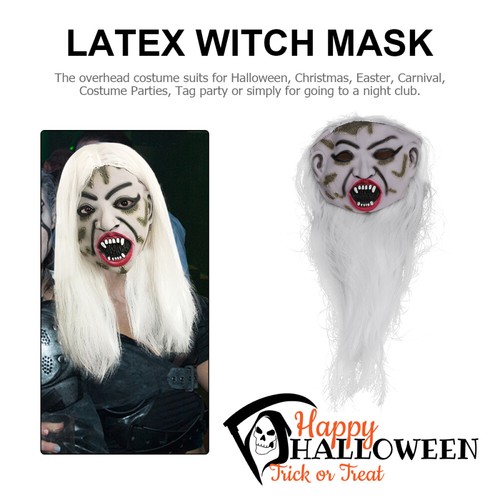 Grimace Scary Witch Woman Costume Halloween Party Zombie - Picture 5 of 12