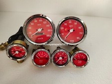 SmithsReplica 52mm-Kit-Temp Oil Fuel VoltGauge +0-180KMHSpeedo +0-80RPM 100mm RC