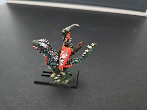 Warhammer Fantasy Old World Dark Elves Elf General on Cold One 95 Painted Metal - Picture 3 of 11