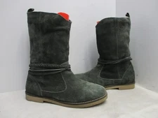 Coolway Arabis Gray Suede Leather Mid Calf Boots Womens Size 40 EUR