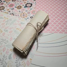 Vintage School Paper  -  7"x11.75", 50 Hand Dyed Papers, Junk Journal Supply