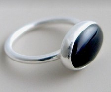 Black Onyx Gemstone 925 Sterling Silver Ring Christmas Jewelry Gift B-754