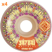 Juego de ruedas de skate Satori Movement Mandala Series cónicas 55MM 101A/4 NUEVO