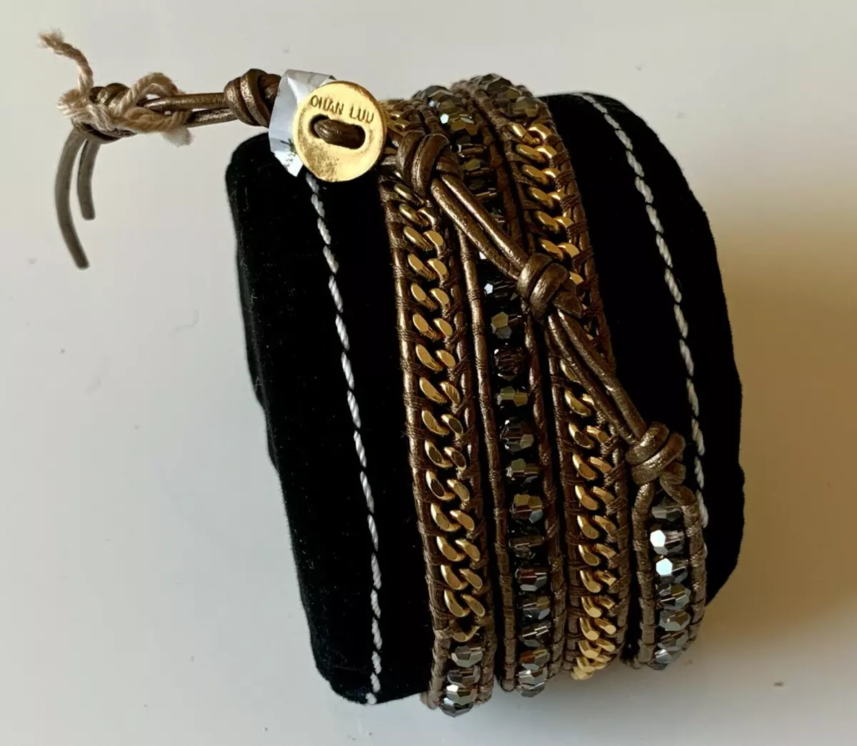 New Chan Luu Wrap Bracelet Chain Christal Bead Leather 5 Wrap Bracelet Trend