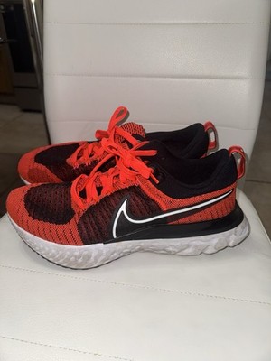 Nike Mens 9.5 React Infinity Run Flyknit 2 Crimson Red Black Running Shoes