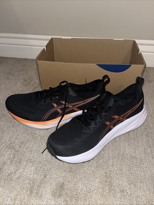 Asics Gel Pulse 16 Comfort Shoes Men's 1011B962-001 Size 14 Black/Nova Orange