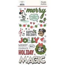 Simple Stories  SAY CHEESE CLASSIC MOUSE CHRISTMAS  Foam Stickers Disney