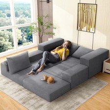 110" Modular Sectional Sofa Couches with Deep Seat, L Shaped Memory Foam Cloud