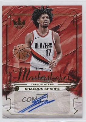 2024-25 Panini Court Kings Masterstrokes 51/99 Shaedon Sharpe #MS-SHP Auto 0c6