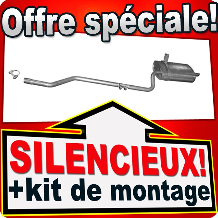 Silencieux arrière Toyota Corolla 1.4 1.6 E11, pot d'échappement durable en acier aluminé robuste