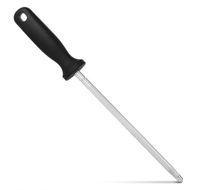 Knife Honing Steel 12'' High Carbon Sharpening Rod Chef Kitchen Sharpener