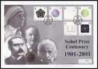 2001 GB Nobel Prizes Centenary BU £2 Coin Mercury FDC Nobel Road London SHS