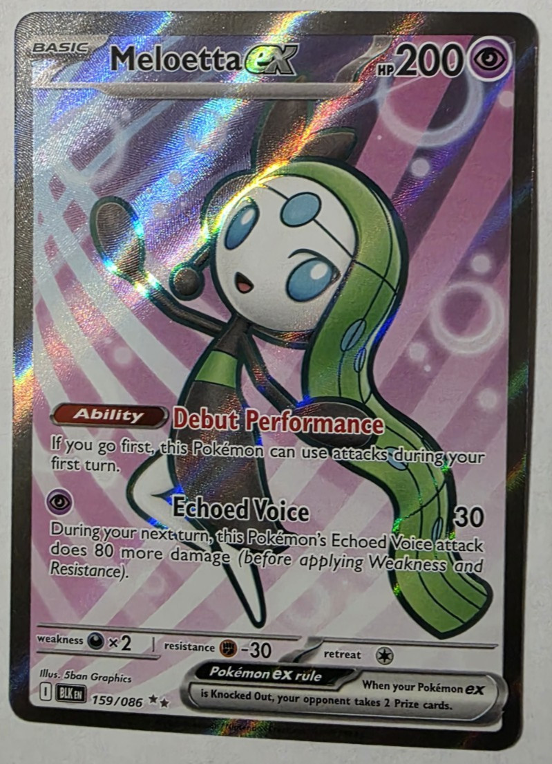 MELOETTA EX 159/086 BLACK BOLT POKEMON ENGLISH (FULL ART, NM)