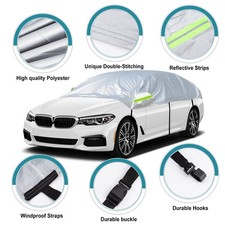 Halbgarage Autoabdeckung Abdeckplane Schutzhülle Plane für Limousine 440-520cm
