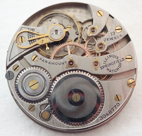 ANTIQUE 16s ILLINOIS GRADE 304 17 JEWEL OPEN FACE POCKET WATCH MOVEMENT