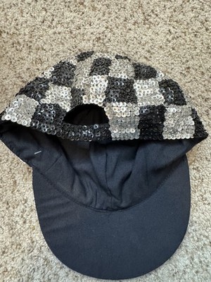 Vintage JC 001 USA Sequin Yin Yang Black With Silver Cotton 