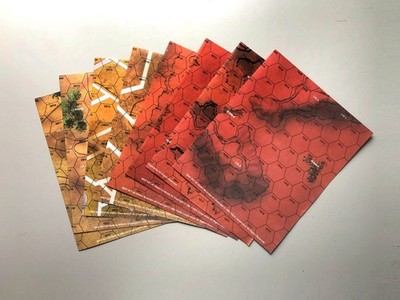 Battletech Map Set 3 (8 Gelände Pläne) FASA 1638 - 1 Plan hat einen Knick