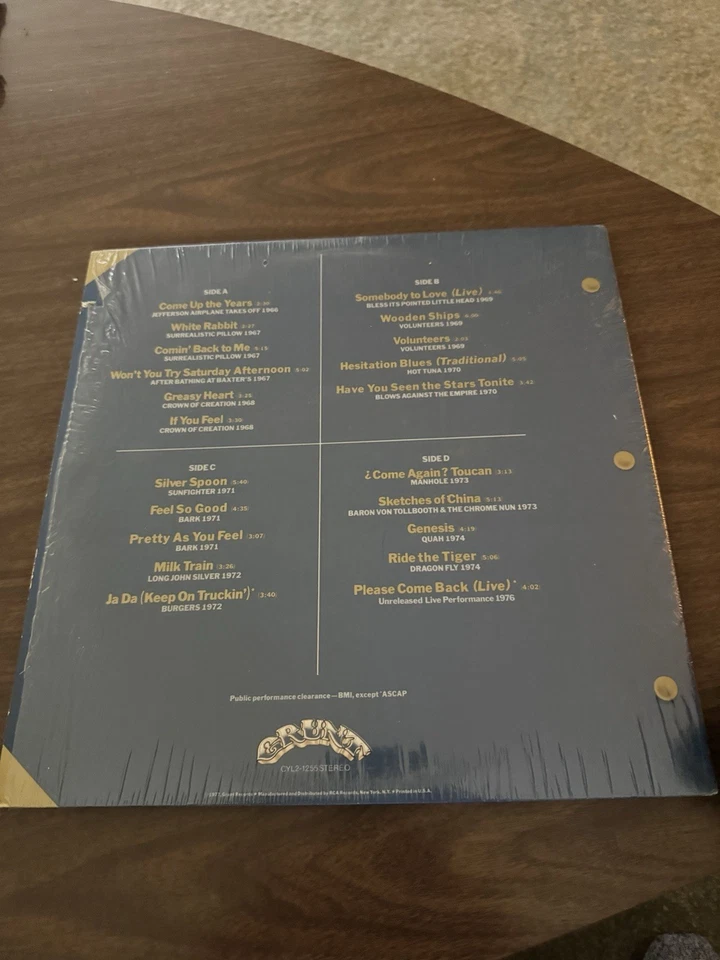 The Jefferson Airplane:  Flight Log 2-LP Compilation 1977 In Shrink W Inners! - Image 2 of 4