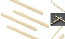  4 Pcs Acoustic Guitar Bridge Saddles, Fit for 74mm & 72mm Bridge Slot, Bone 