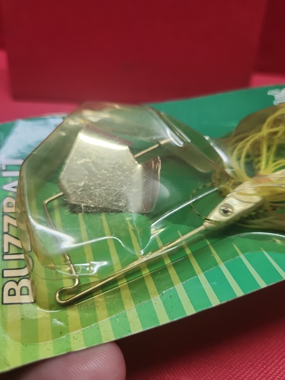 Vintage Strike King 3/16 oz FLW Buzzbait White / Yellow Sparkle In Orignal Pack! - Image 4