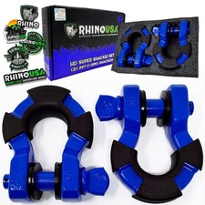 Rhino Usa Supershack-blu 8-ton Super Shackles W Isolators Rhino Usa Supershack-blu 8-ton Super Shackles W Isolators