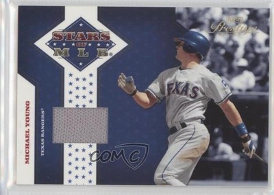2005 Playoff Prestige Stars of MLB Jerseys 91/100 Michael Young #MLB-10 1h1