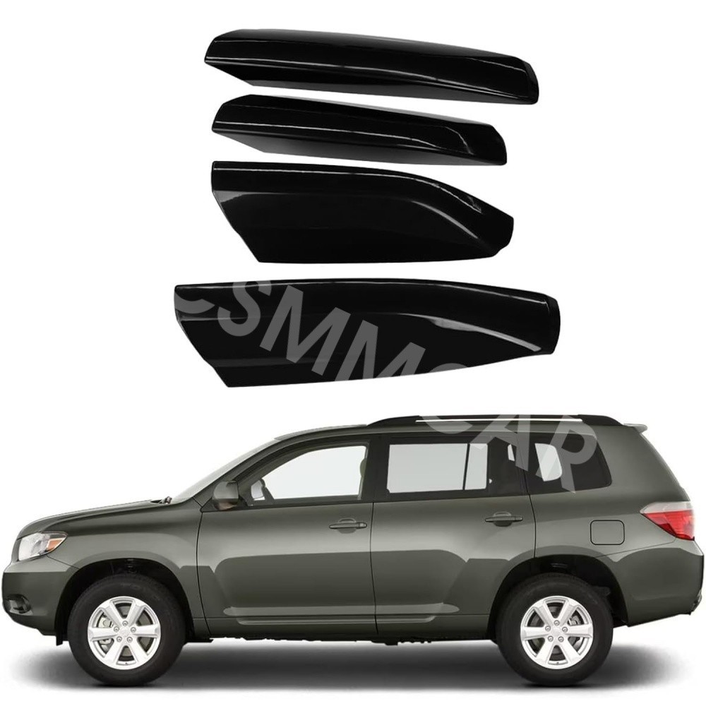Front Roof Rack Rail End Cover Shell Cap Fit For Toyata Highlander 2008-2013