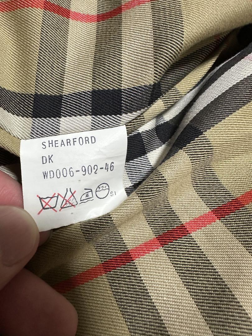 Burberry London Balmacaan Coat Nova Check Pattern Khaki Size L For Men thumbnail 18