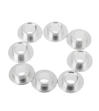 8-Pack Inline Skate Bearing Bushing Spacers for 8mm Axles - Silver Wheel Cente