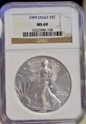 1999 US Silver Eagle $1 NGC MS69